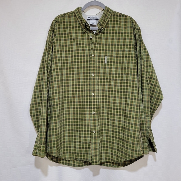 Columbia Other - Columbia Men's Size XL Green Plaid Button Down Shirt Casual Work Office